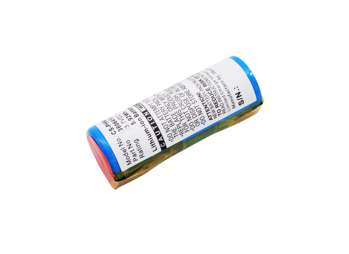 3.7V, 1600mAh, Li-ion Battery fits Philips, Norelco 8892xl, Norelco 8894xl, 5.92Wh