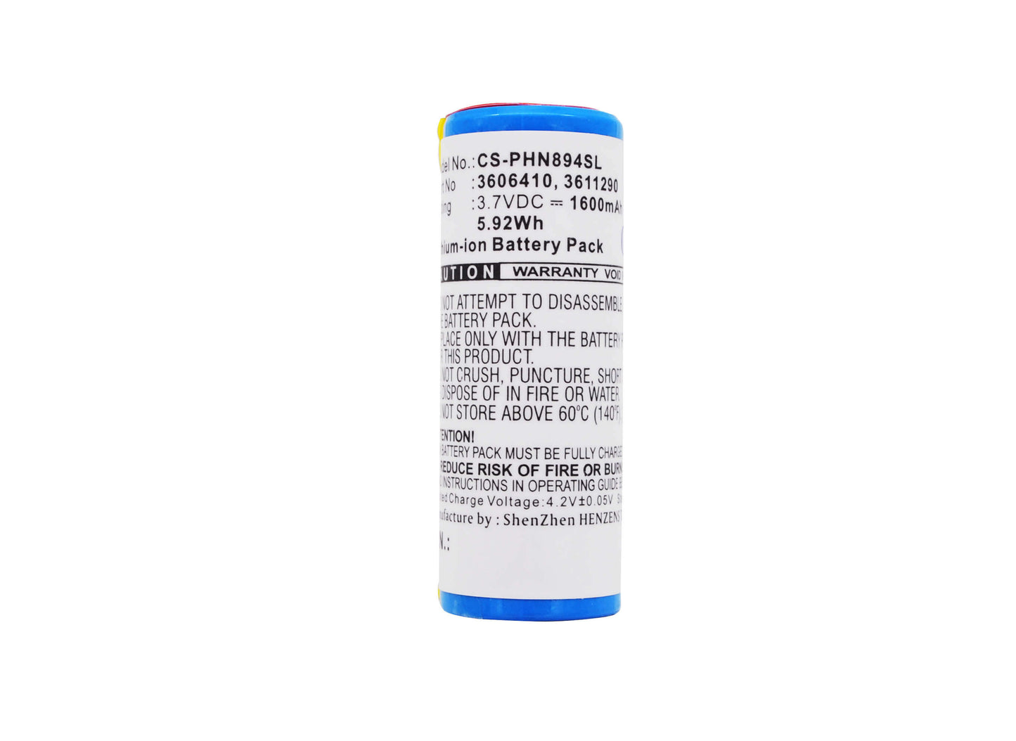 3.7V, 1600mAh, Li-ion Battery fits Philips, Norelco 8892xl, Norelco 8894xl, 5.92Wh