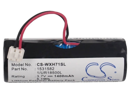 3.7V, 1400mAh, Li-ion Battery fits Wella, Xpert Hs71, Xpert Hs71 Profi, 5.18Wh