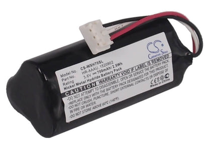 3.6V, 700mAh, Ni-MH Battery fits Cadus, Clipper, 2.52Wh