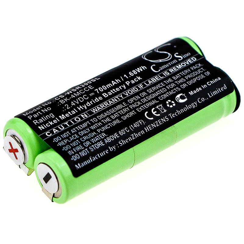 2.4V, 700mAh, Ni-MH Battery fits Waterpik, 900 Sonic Toothbrush, Sensonic Plus Sr-3000, 1.68Wh