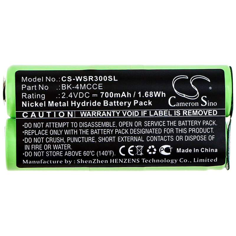 2.4V, 700mAh, Ni-MH Battery fits Waterpik, 900 Sonic Toothbrush, Sensonic Plus Sr-3000, 1.68Wh
