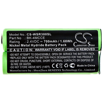 2.4V, 700mAh, Ni-MH Battery fits Waterpik, 900 Sonic Toothbrush, Sensonic Plus Sr-3000, 1.68Wh