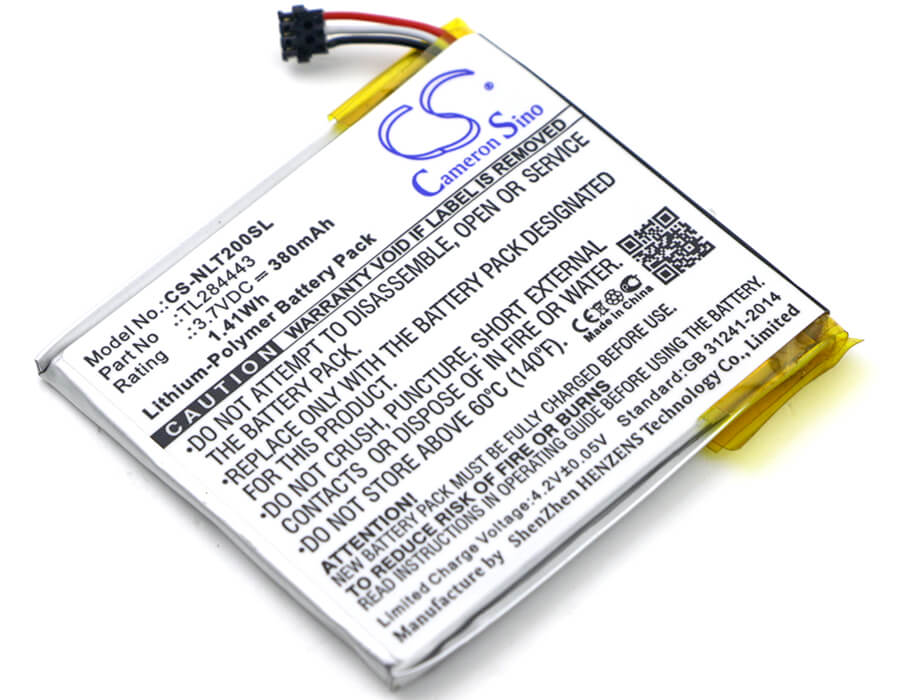 3.7V, 380mAh, Li-Polymer Battery fits Nest, A0013, Learning Thermostat 2nd Genera, 1.406Wh