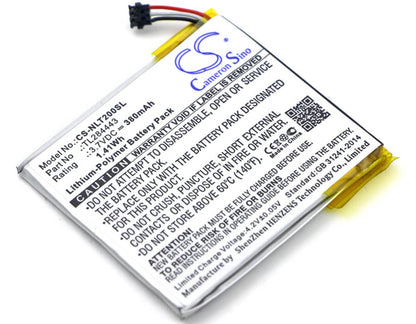 3.7V, 380mAh, Li-Polymer Battery fits Nest, A0013, Learning Thermostat 2nd Genera, 1.406Wh