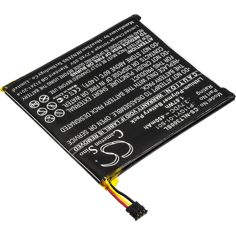 3.7V, 450mAh, Li-Polymer Battery fits Nest, Learning Thermostat T200377, Learning Thermostat T200477, 1.665Wh