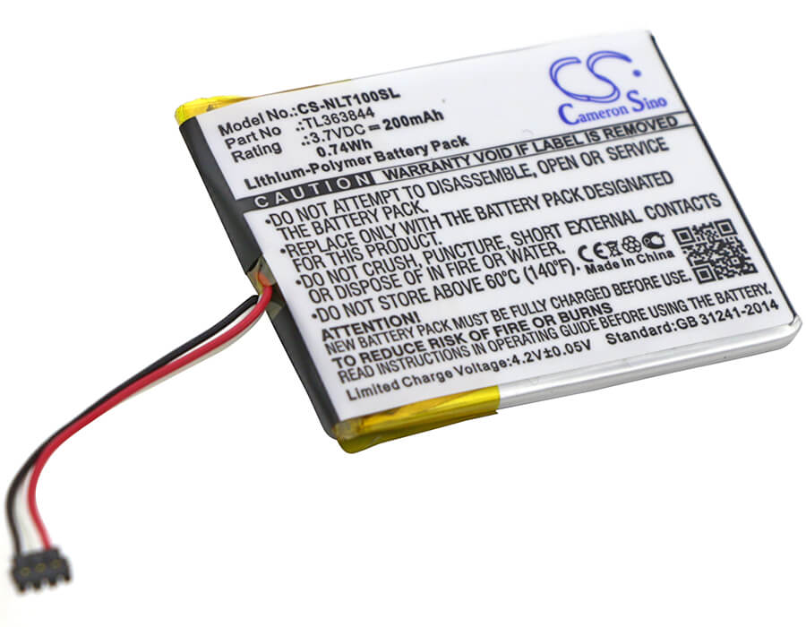 3.7V, 200mAh, Li-Polymer Battery fits Nest, Learning Thermostat 1st Genera, T100577, 0.74Wh