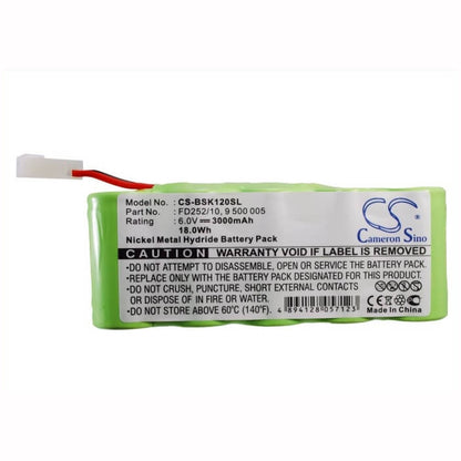 6.0V, 3000mAh, Ni-MH Battery fits Bosch, D861e, D870e, 18Wh