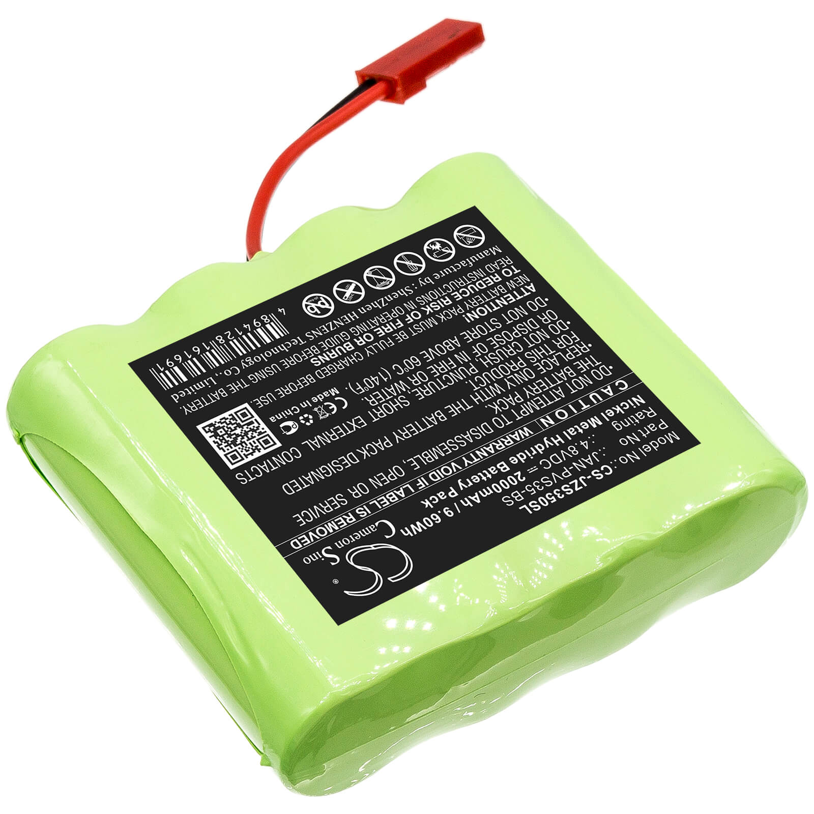 4.8V, 2000mAh, Ni-MH Battery fits Jandy, Zodiac Polaris Sol 1000 Pool C, Zodiac S35 Remote, 9.6Wh