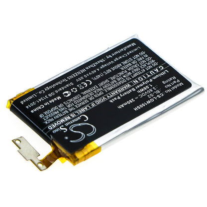 3.85V, 280mAh, Li-Polymer Battery fits Lg, W100, Watch R, 1.078Wh