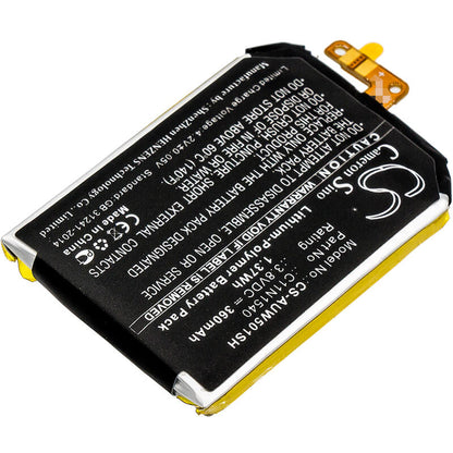 3.8V, 360mAh, Li-Polymer Battery fits Asus, Wi501q, Wi501qf, 1.368Wh