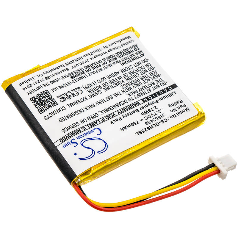 3.7V, 750mAh, Li-Polymer Battery fits Globalstar, Gh625xt, 2.775Wh