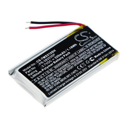 3.7V, 320mAh, Li-Polymer Battery fits Tomtom, Spark 510, 1.184Wh