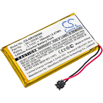 3.7V, 180mAh, Li-Polymer Battery fits Garmin, Vivoactive Hr, 0.666Wh
