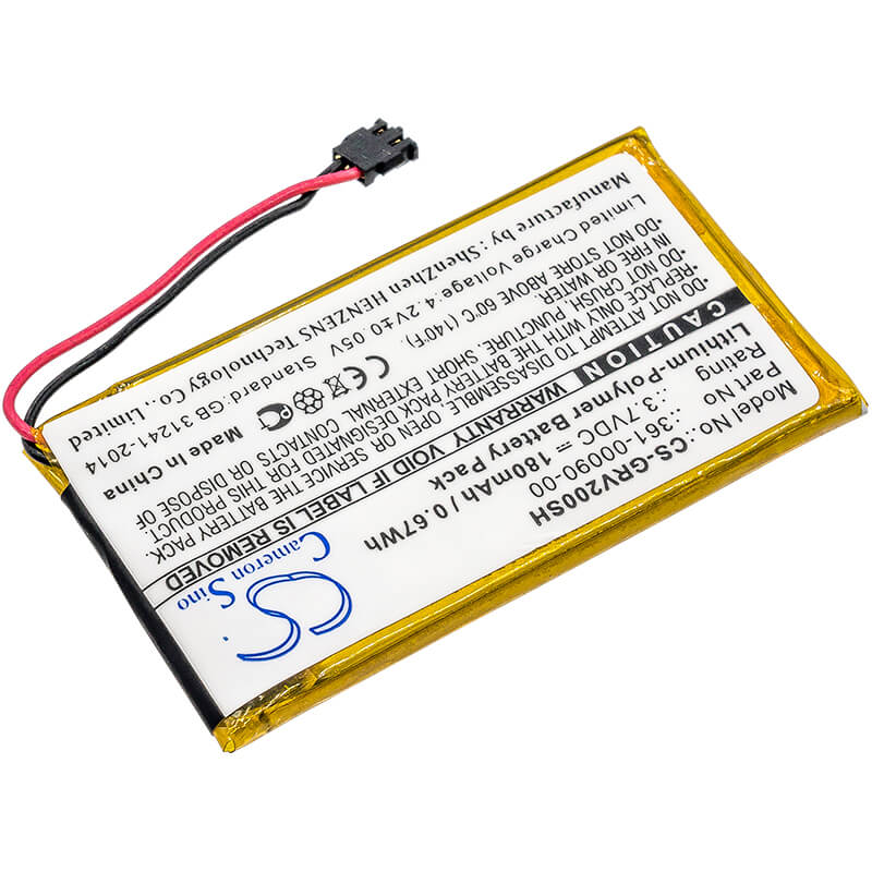 3.7V, 180mAh, Li-Polymer Battery fits Garmin, Vivoactive Hr, 0.666Wh