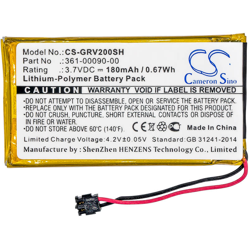 3.7V, 180mAh, Li-Polymer Battery fits Garmin, Vivoactive Hr, 0.666Wh