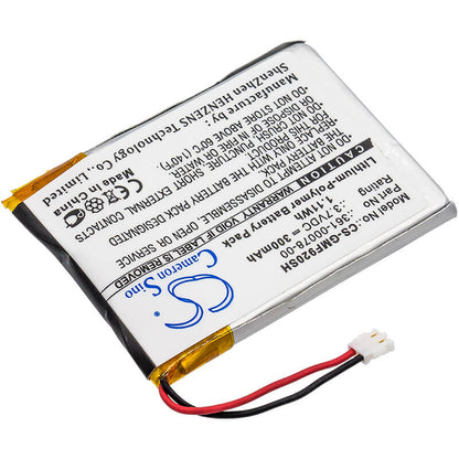 3.7V, 300mAh, Li-Polymer Battery fits Garmin, Forerunner 920xt, 1.11Wh