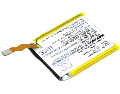 3.7V, 280mAh, Li-Polymer Battery fits Sony, Smartwatch 3, Swr50, 1.036Wh