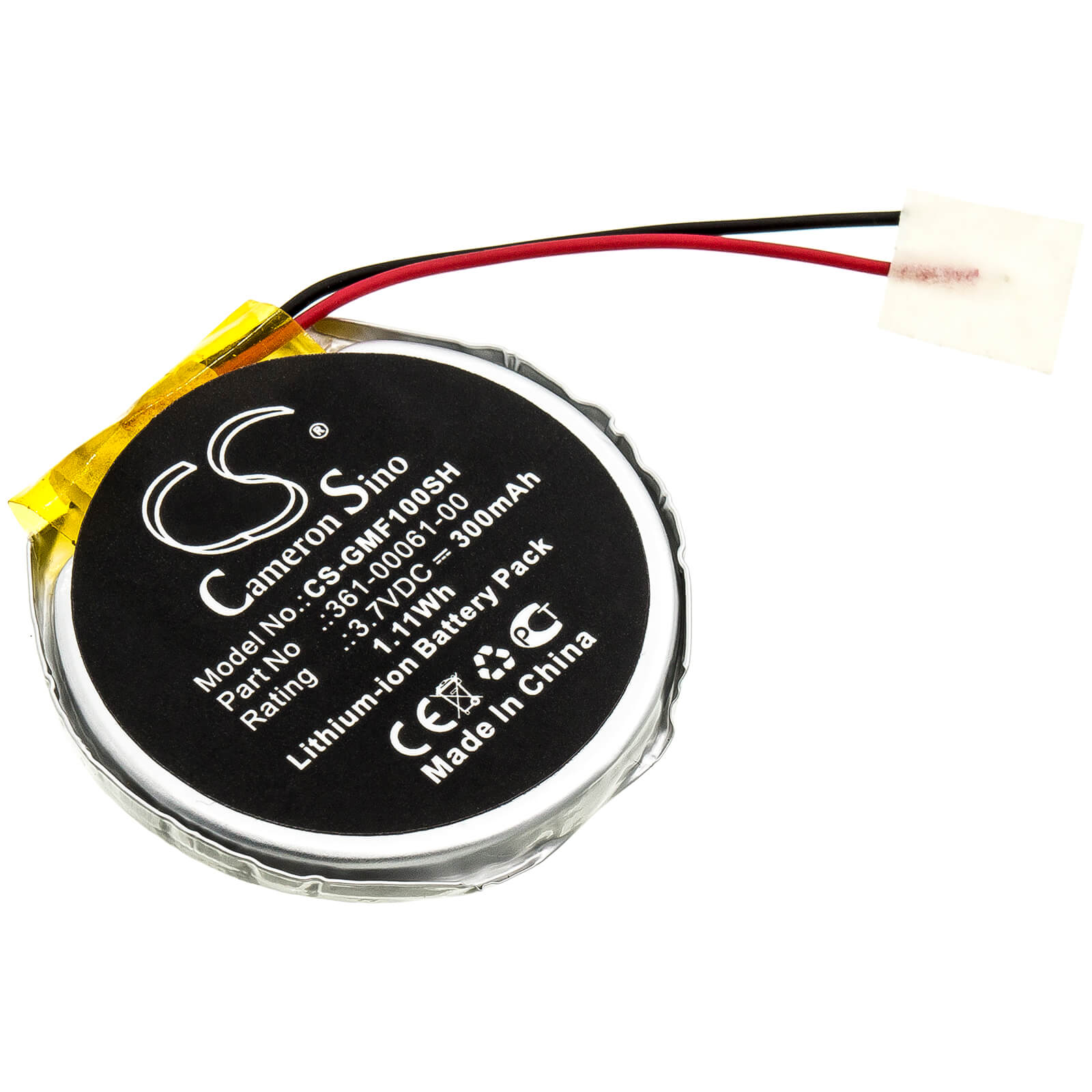 3.7V, 300mAh, Li-ion Battery fits Garmin, Fenix 1, Fenix 2, 1.11Wh