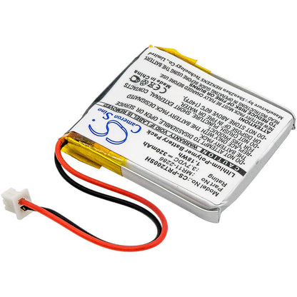 3.7V, 320mAh, Li-Polymer Battery fits Casio, Prt-2gp, 1.184Wh