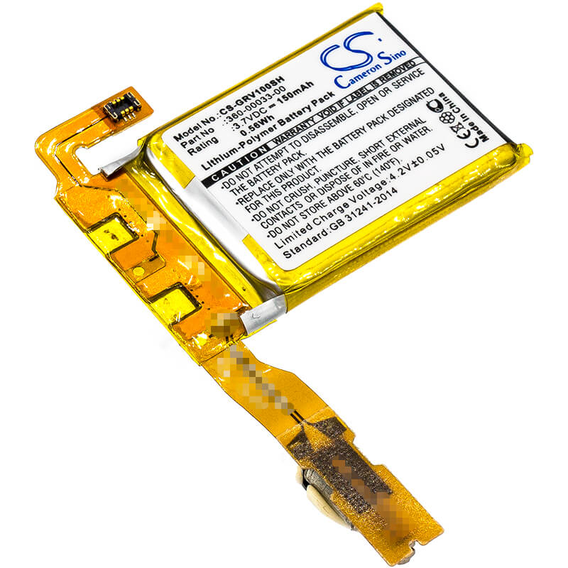 3.7V, 150mAh, Li-Polymer Battery fits Garmin, Vivoactive, 0.555Wh