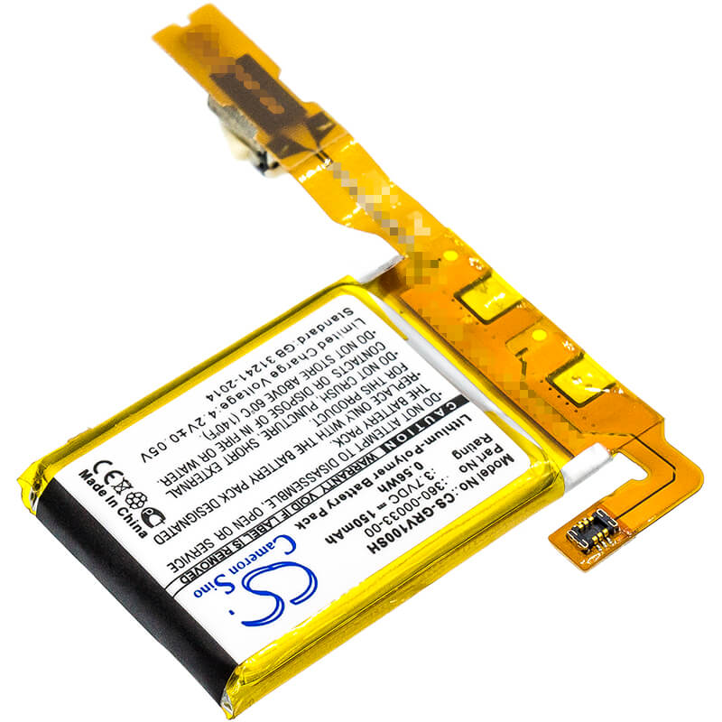 3.7V, 150mAh, Li-Polymer Battery fits Garmin, Vivoactive, 0.555Wh