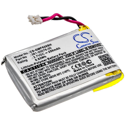 3.7V, 250mAh, Li-Polymer Battery fits Garmin, Forerunner 620, 0.925Wh