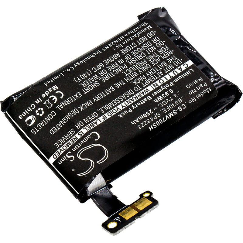 3.7V, 250mAh, Li-Polymer Battery fits Samsung, Gear 1, Sm-v700, 0.925Wh