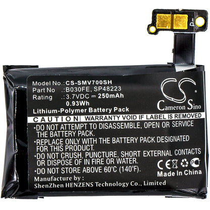 3.7V, 250mAh, Li-Polymer Battery fits Samsung, Gear 1, Sm-v700, 0.925Wh