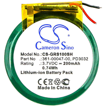 3.7V, 200mAh, Li-ion Battery fits Garmin, Approach S1, Forerunner 110, 0.74Wh