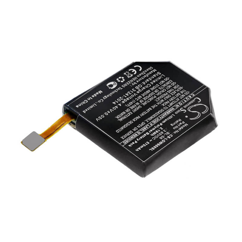 3.85V, 570mAh, Li-Polymer Battery fits Lg, Watch Urbane Edition Lte, 2.1945Wh