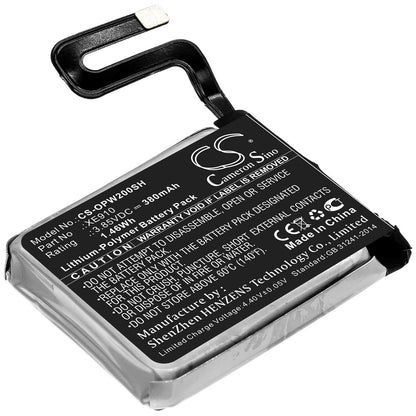 3.85V, 380mAh, Li-Polymer Battery fits Oppo, Watch 46mm, 1.463Wh