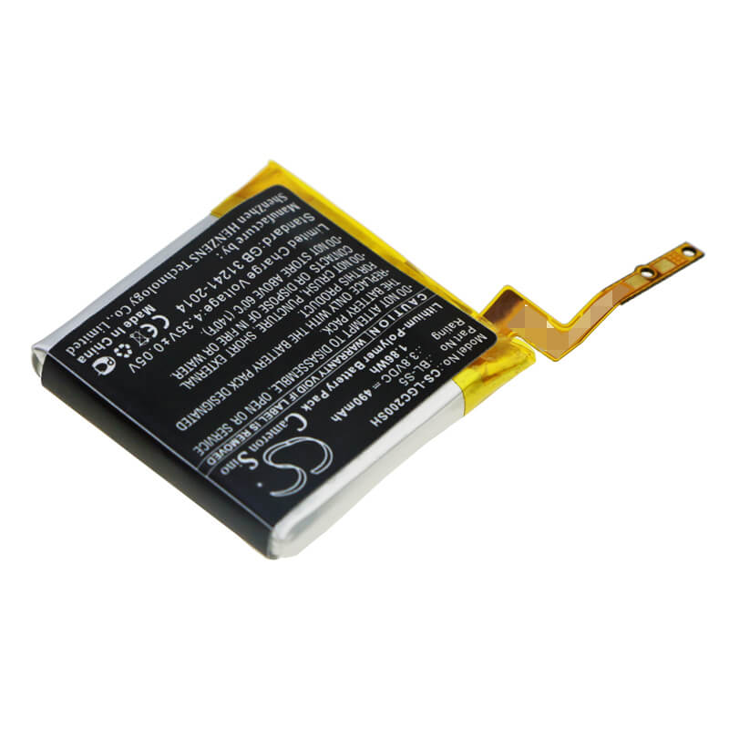 3.8V, 490mAh, Li-Polymer Battery fits Lg, Gizmogadget, Vc200, 1.862Wh