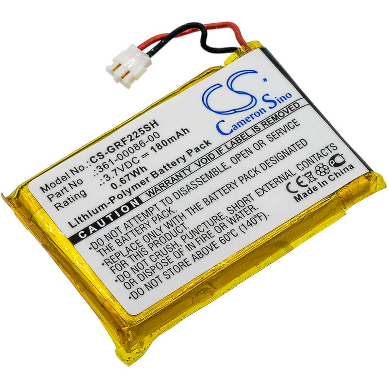 3.7V, 180mAh, Li-Polymer Battery fits Garmin, 010-01959-00, Approach G10, 0.666Wh