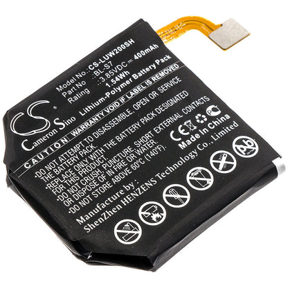 3.85V, 400mAh, Li-Polymer Battery fits Lg, W200, W280, 1.54Wh