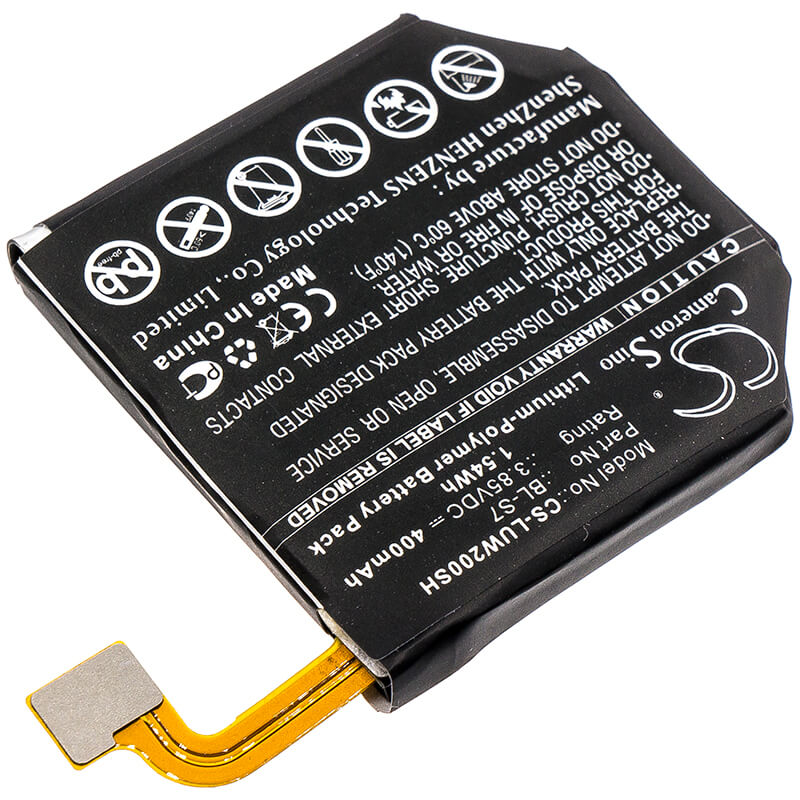 3.85V, 400mAh, Li-Polymer Battery fits Lg, W200, W280, 1.54Wh