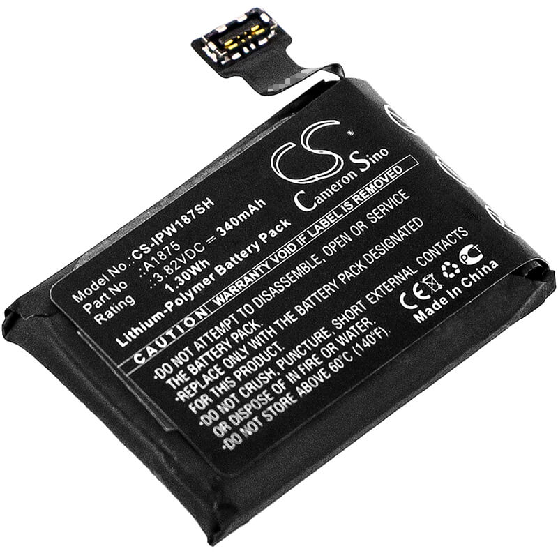 3.82V, 340mAh, Li-Polymer Battery fits Apple, A1861, Watch Series 3 42mm, 1.2988Wh