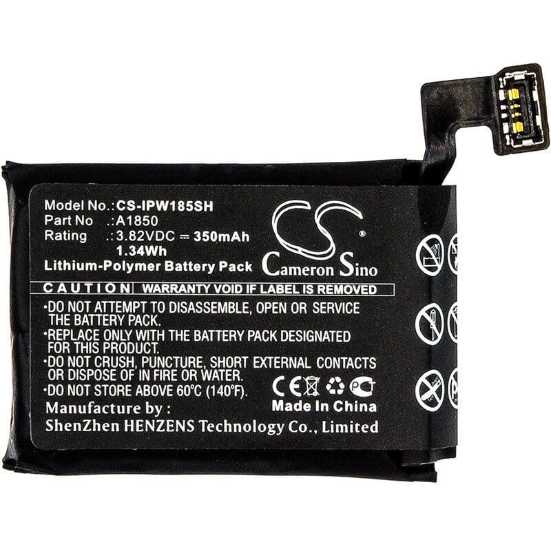3.82V, 350mAh, Li-Polymer Battery fits Apple, A1859, Gsrf-mqk32ll/a, 1.337Wh
