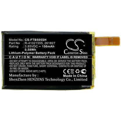 3.85V, 150mAh, Li-Polymer Battery fits Fitbit, Fb504, Fb505, 0.5775Wh