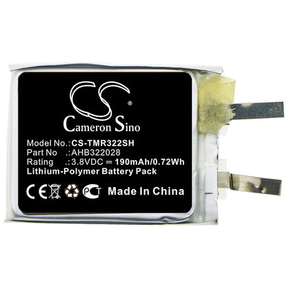 3.8V, 190mAh, Li-Polymer Battery fits Tomtom, Runner Cardio, 0.722Wh
