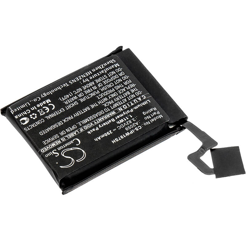 3.82V, 290mAh, Li-Polymer Battery fits Apple, A1976, Watch Series 4 44mm, 1.1078Wh