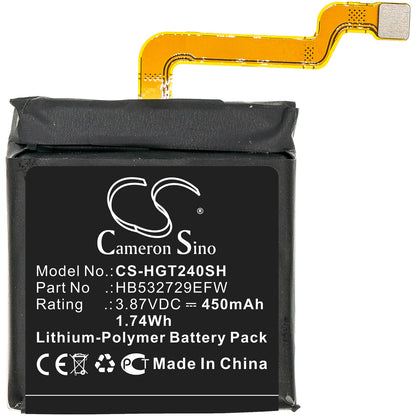 3.87V, 450mAh, Li-Polymer Battery fits Huawei, Gt2 Pro, 1.7415Wh