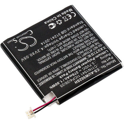 3.7V, 270mAh, Li-Polymer Battery fits Asus, Wi502qf, Zenwatch 2, 0.999Wh