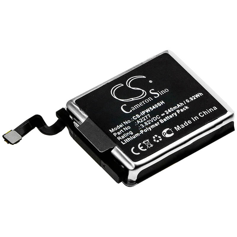 3.82V, 240mAh, Li-Polymer Battery fits Apple, Mwwp2lla, Watch Series 5 40mm, 0.9168Wh