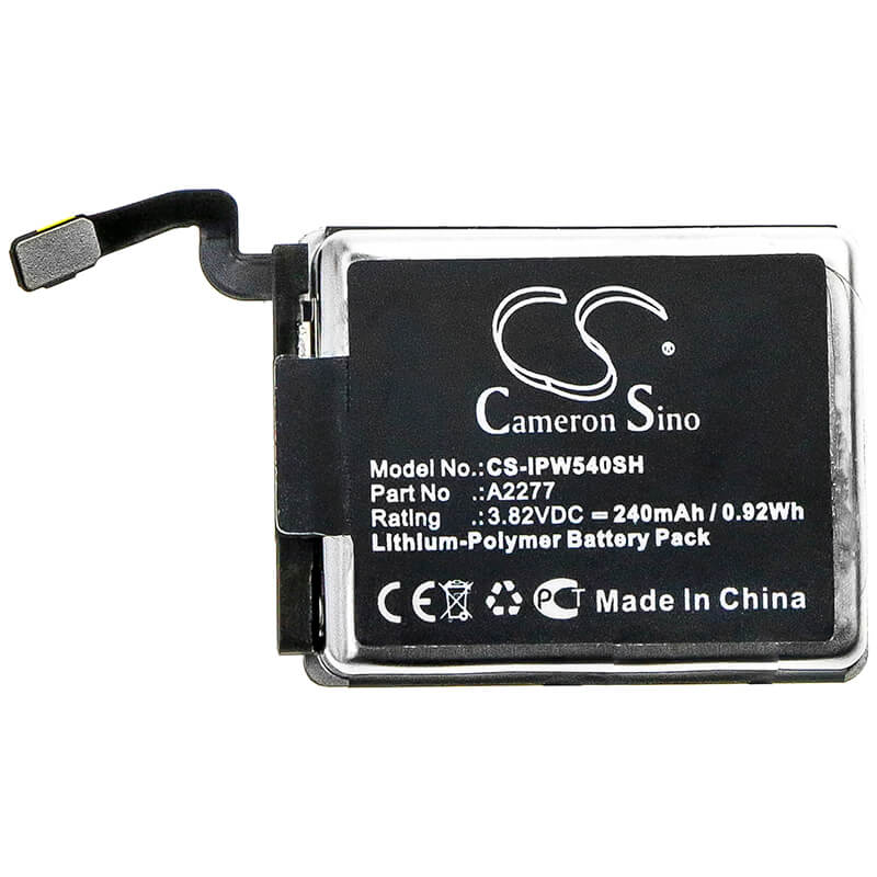 3.82V, 240mAh, Li-Polymer Battery fits Apple, Mwwp2lla, Watch Series 5 40mm, 0.9168Wh