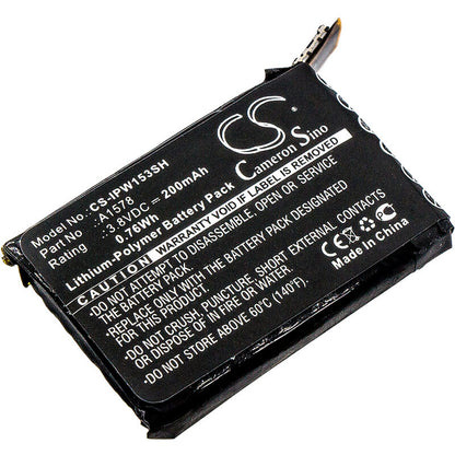 3.8V, 200mAh, Li-Polymer Battery fits Apple, A1553, A1554, 0.76Wh