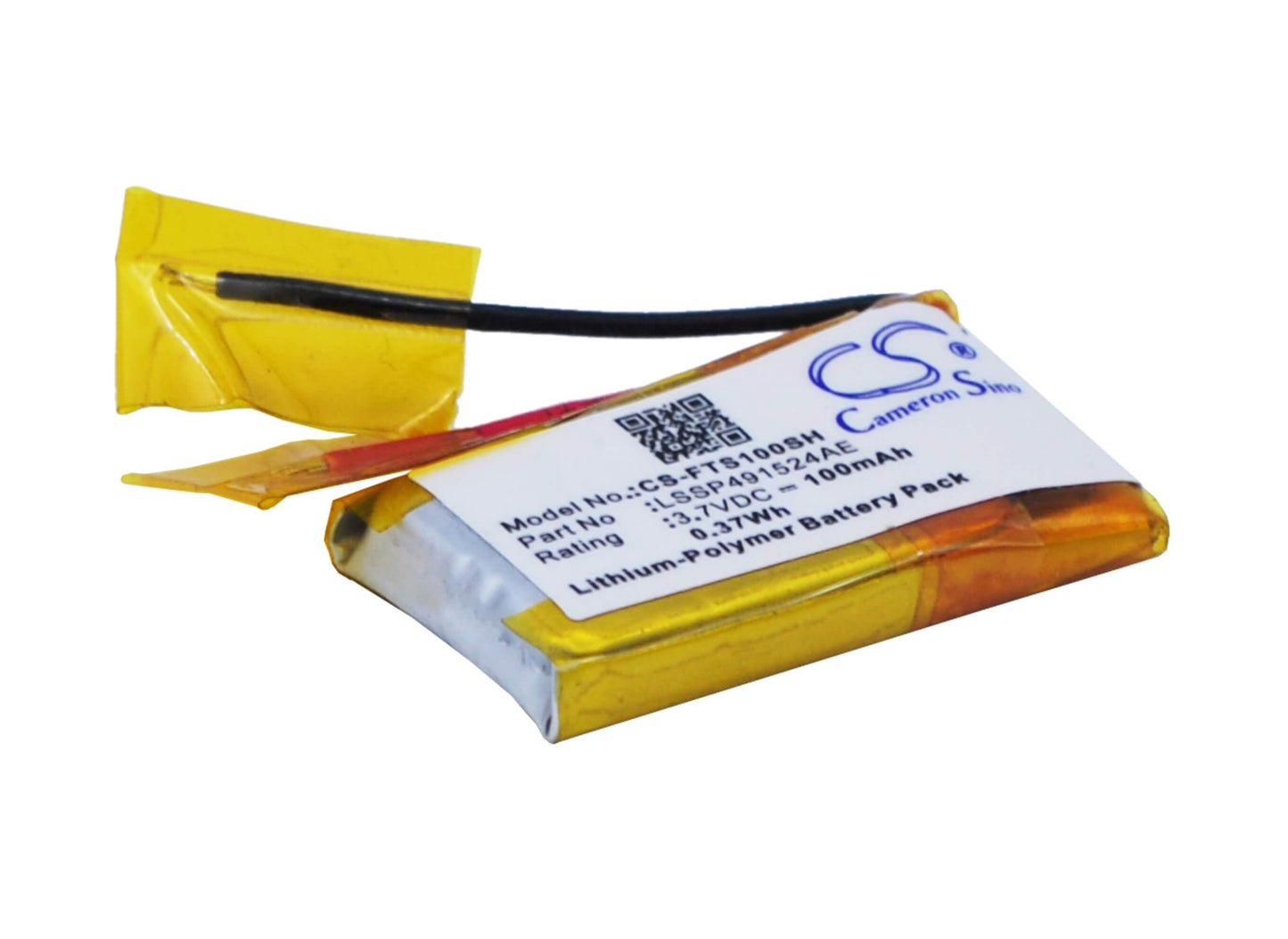 3.7V, 100mAh, Li-Polymer Battery fits Fitbit, Surge, 0.37Wh