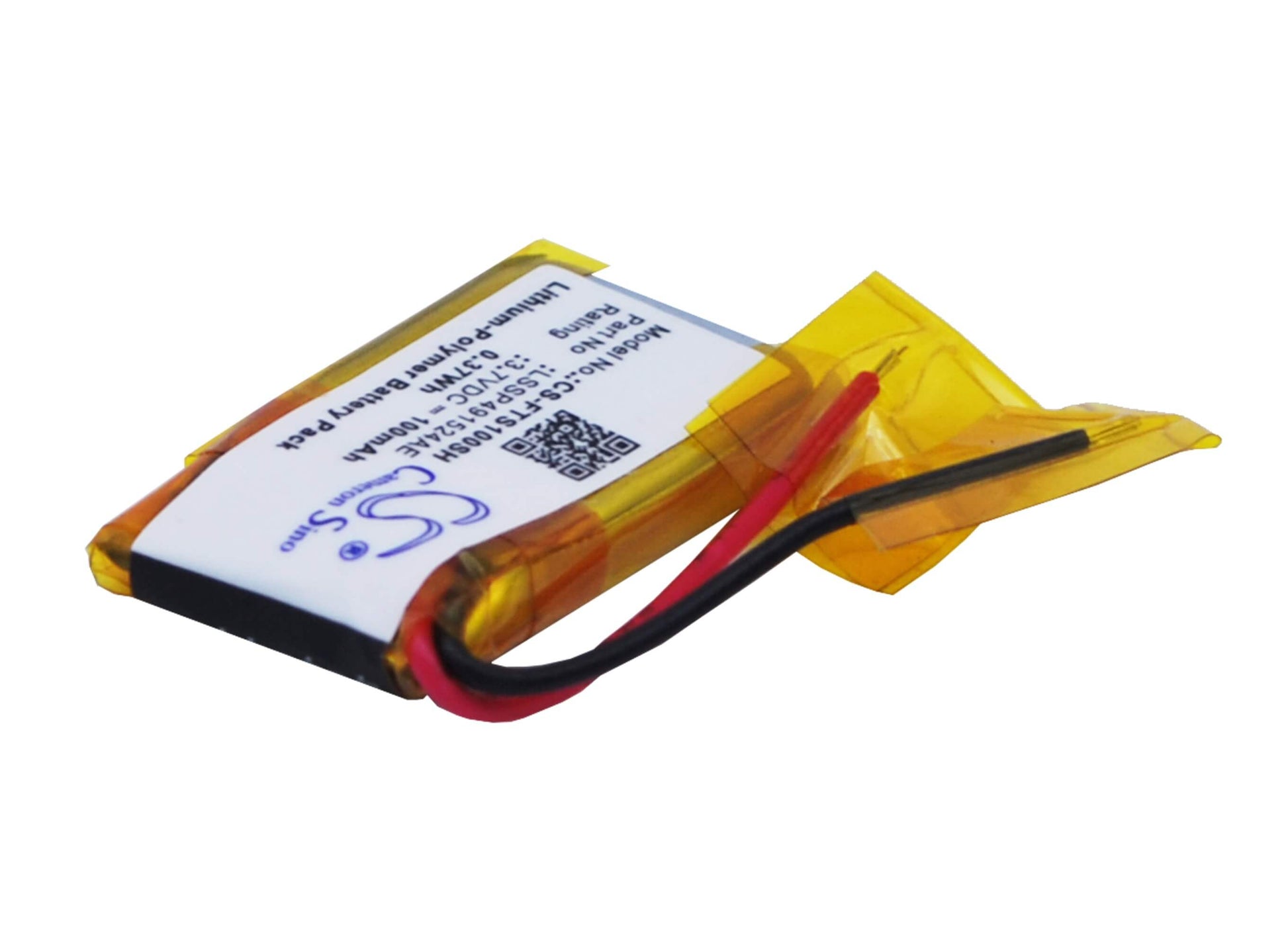 3.7V, 100mAh, Li-Polymer Battery fits Fitbit, Surge, 0.37Wh