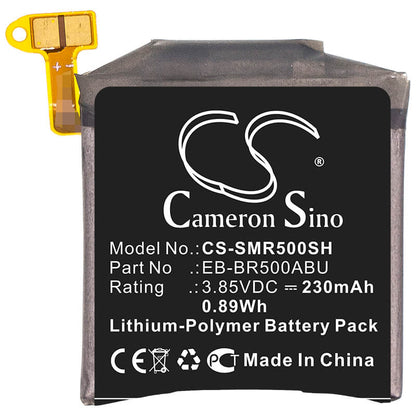 3.85V, 230mAh, Li-Polymer Battery fits Samsung, Galaxy Watch Active, Sm-r500, 0.8855Wh