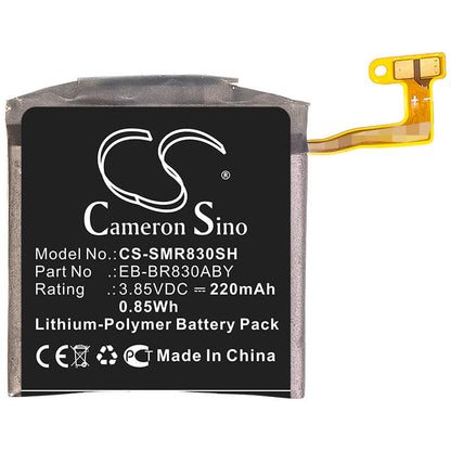 3.85V, 220mAh, Li-Polymer Battery fits Samsung, Galaxy Watch Active2 40mm, Sm-r830, 0.847Wh